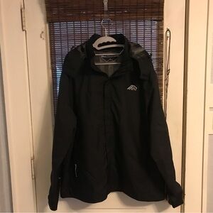 OTU Men's Lightweight Waterproof Hooded Rain Jacket Outdoor Raincoat Size XL